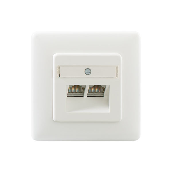 Rutenbeck 136102070 2 x RJ-45 White socket-outlet