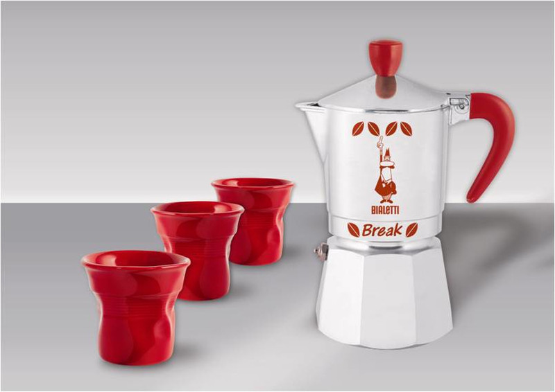 Bialetti 4990 Rot, Edelstahl moka pot