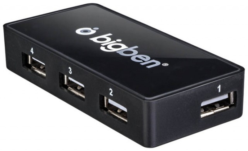 Bigben Interactive PS4MULTIHUB USB 2.0 Черный хаб-разветвитель