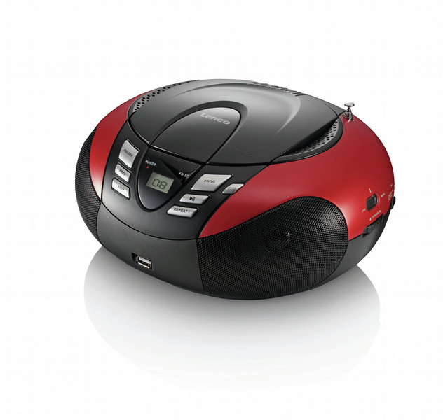 Lenco SCD-37 Цифровой Черный, Красный CD радио