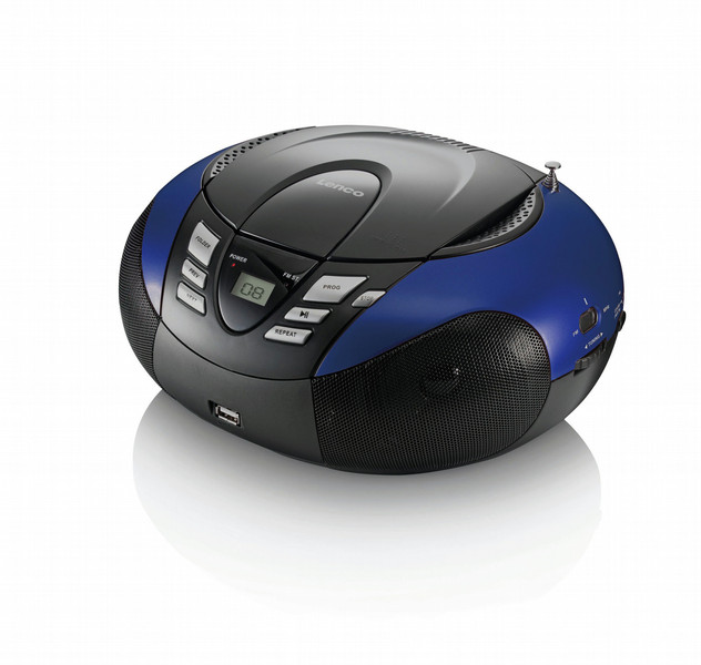 Lenco SCD-37 Цифровой Черный, Синий CD радио
