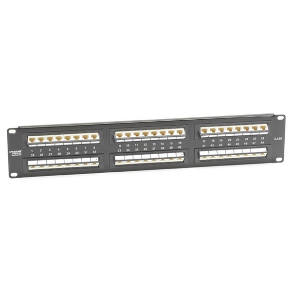 Black Box JPM648-45ANG-DU 2U patch panel