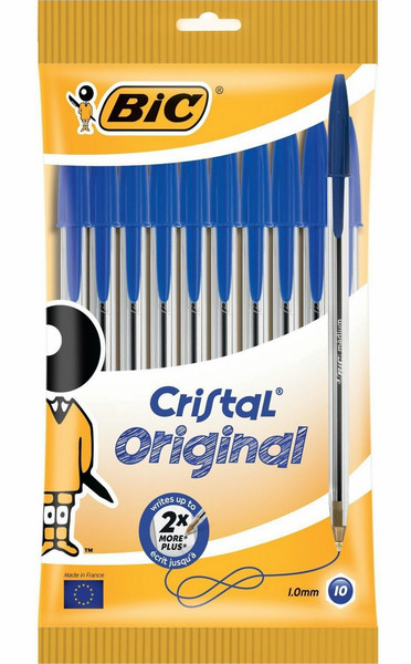 BIC 830863 Stick ballpoint pen Blau 10Stück(e) Kugelschreiber