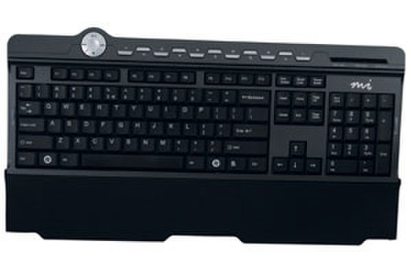 Micro Innovations Multifunction Multimedia Keyboard USB QWERTY Black keyboard