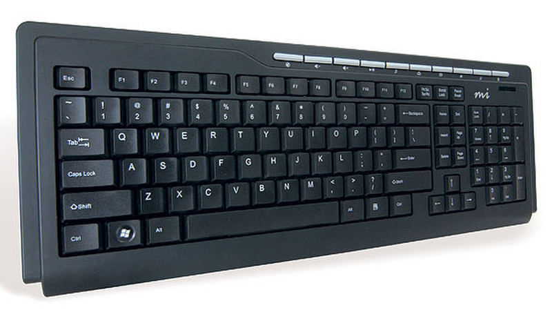 Micro Innovations KB570BL USB QWERTY Black keyboard