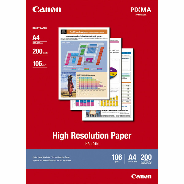 Canon High Resolution Paper A4 - 200 Sheets inkjet paper