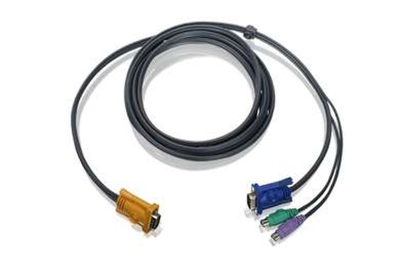 iogear PS/2 KVM Cable 6 Ft 1.8m Black KVM cable