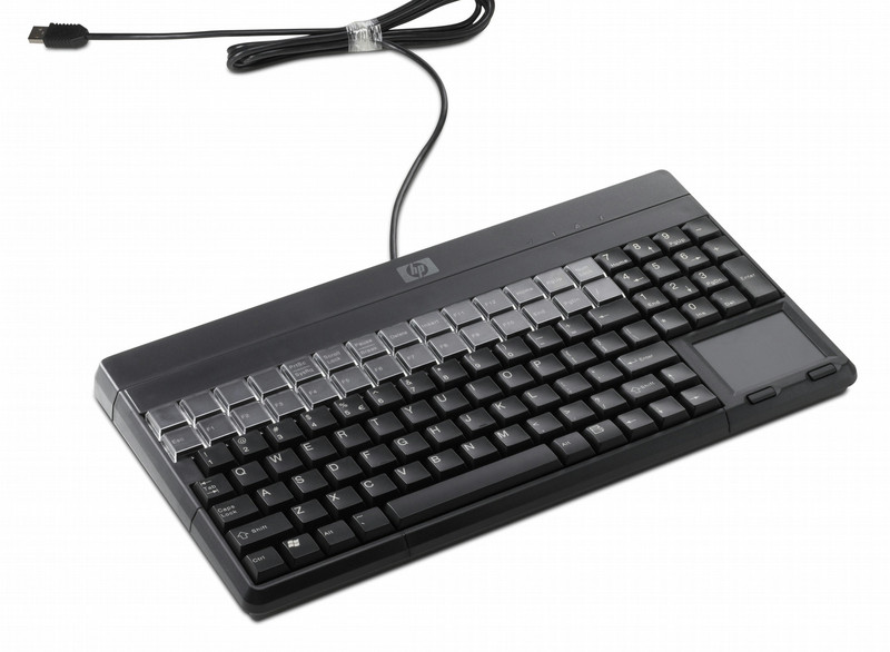 HP FK221AA USB QWERTY Black keyboard