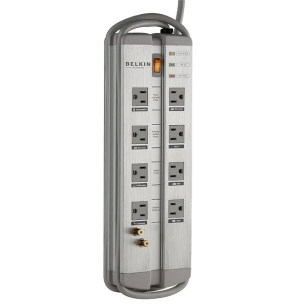 Belkin F9A833FC08 8AC outlet(s) Grey surge protector