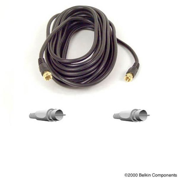 Belkin RG59 Coaxial Cable, 25 feet 7.5m F RG59 F RG59 Black coaxial cable