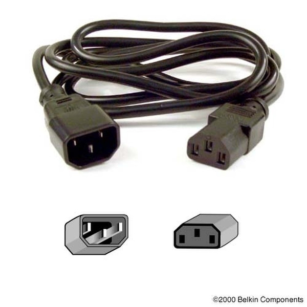 Belkin PRO Series Computer-Style AC Power Extension Cable 1.5m Schwarz Stromkabel