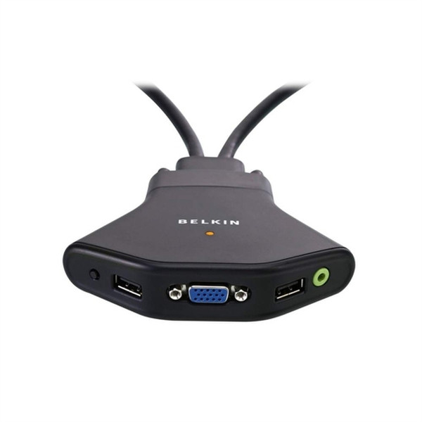 Belkin 2-Port USB KVM Switch / Audio / Cabling Schwarz Tastatur/Video/Maus (KVM)-Switch