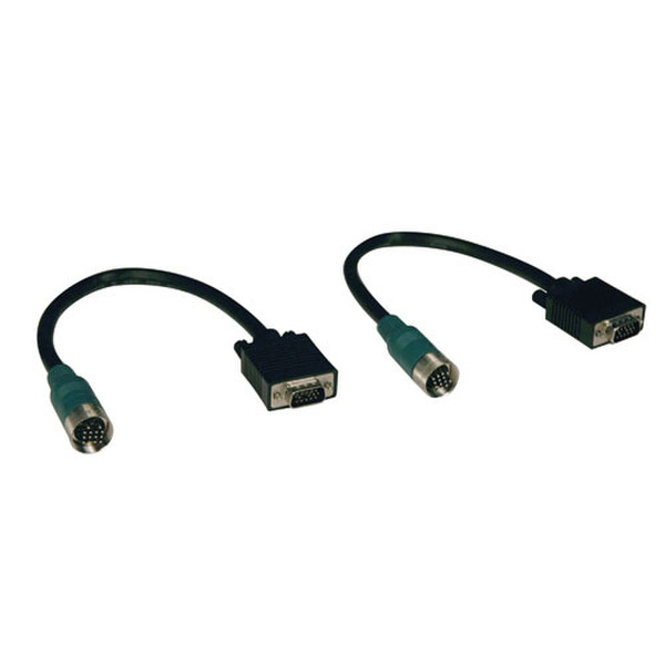 Tripp Lite EZA-VGAM-2 VGA (D-Sub) VGA (D-Sub) Schwarz Kabelschnittstellen-/adapter