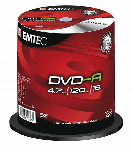 Emtec 4.7Gb 16x DVD-R 4.7GB DVD-R 100pc(s)