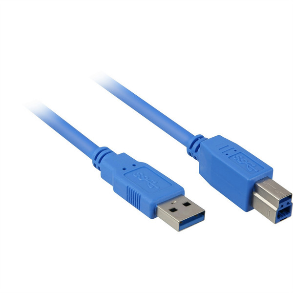 Sharkoon RDUCEC 3м USB A USB B Синий кабель USB