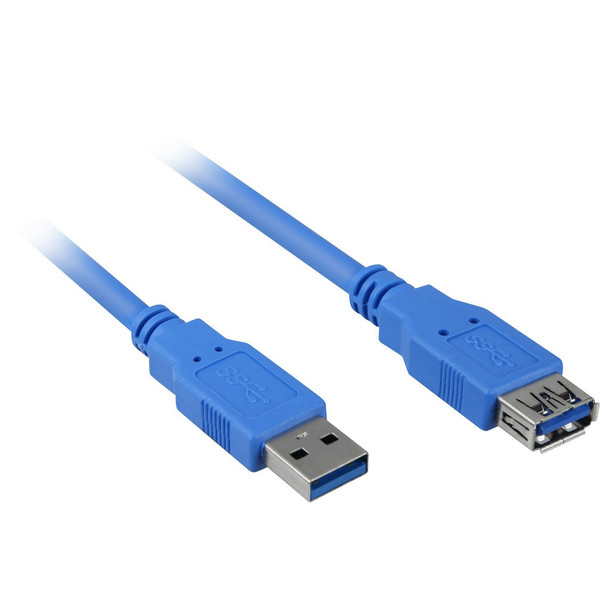 Sharkoon USB 3.0 Verlengkabel 3m USB A USB A Blue