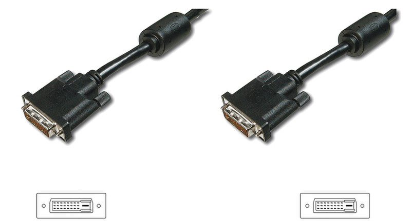 Digitus DVI-D 10m 10м DVI-D DVI-D Черный DVI кабель