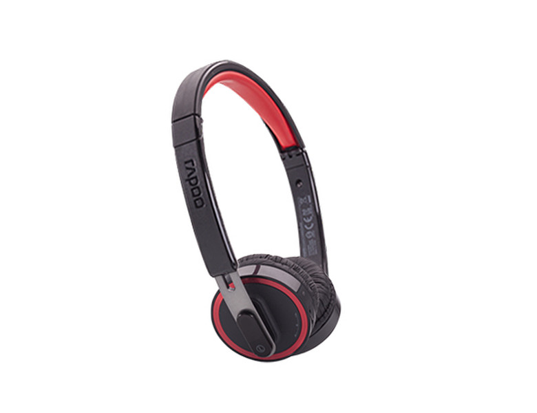 Rapoo H3080 Kopfband Binaural Kabellos Schwarz, Rot Mobiles Headset