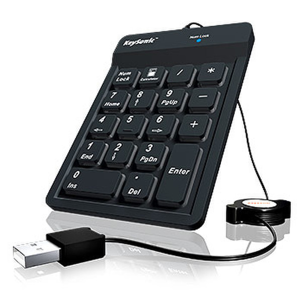 KeySonic ACK-118BK Универсальный USB Черный цифровая клавиатура