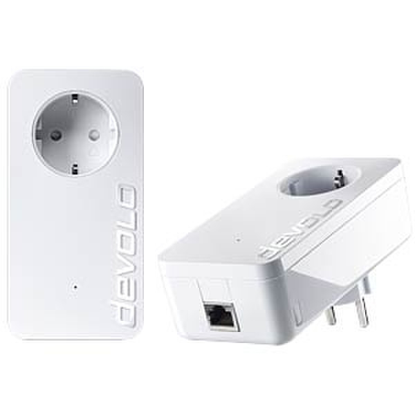 Devolo dLAN 1200 + Starter Kit 1200Mbit/s Eingebauter Ethernet-Anschluss Weiß 2Stück(e) PowerLine Netzwerkadapter