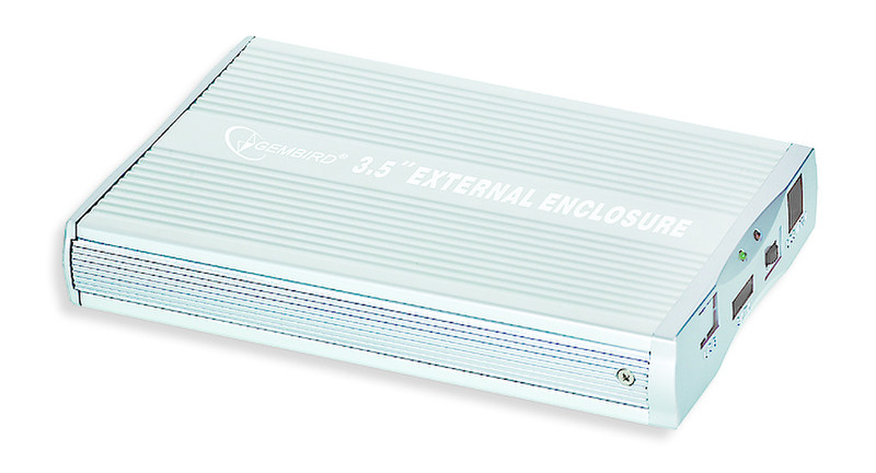 Gembird EE3-SATA-2 HDD enclosure 3.5Zoll Silber Speichergehäuse