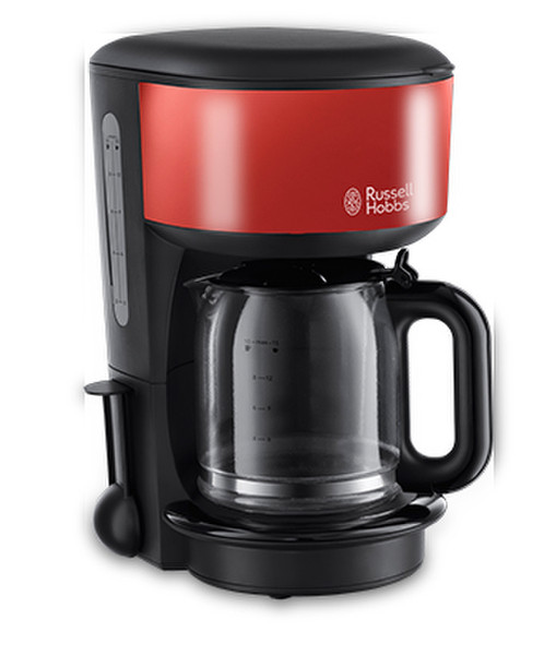 Russell Hobbs Flame Red Drip coffee maker 1.25L 10cups Black,Red