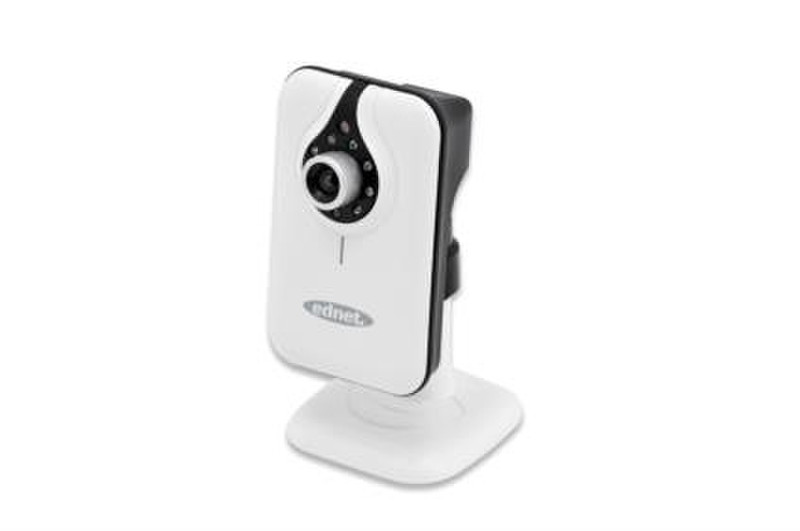 Ednet CUBE IP security camera Innenraum Kubus Schwarz, Weiß