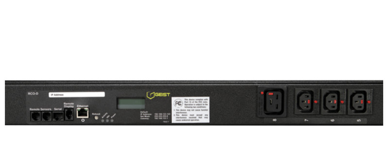 Geist UI20002 18AC outlet(s) 2U Black power distribution unit (PDU)