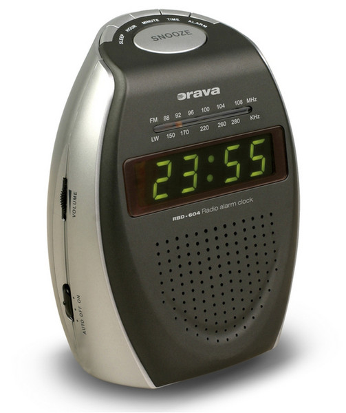 Orava RBD-604 Часы Черный, Cеребряный радиоприемник