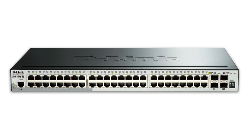 D-Link DGS-1510-52X Управляемый L3 Gigabit Ethernet (10/100/1000) 1U Черный сетевой коммутатор