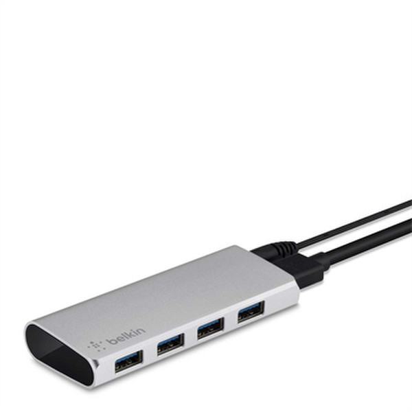 Belkin F4U073YCAPL USB 3.0 (3.1 Gen 1) Type-A 5000Мбит/с Серый хаб-разветвитель