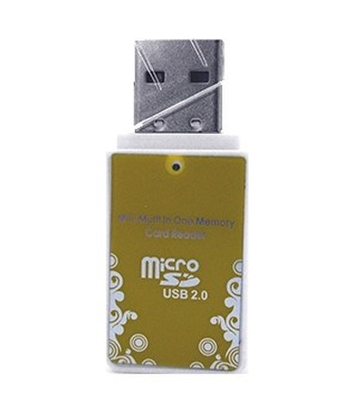 Data Components 480447 Внутренний USB 2.0 Белый, Желтый устройство для чтения карт флэш-памяти