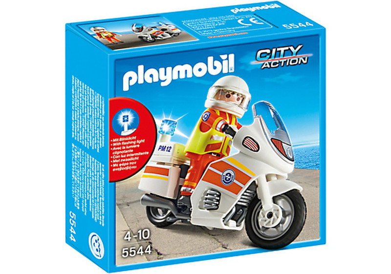 Playmobil City Action Emergency Motorcycle with Light