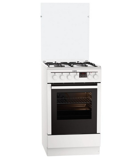 AEG 47395GM-WN Отдельностоящий Gas hob A Белый кухонная плита