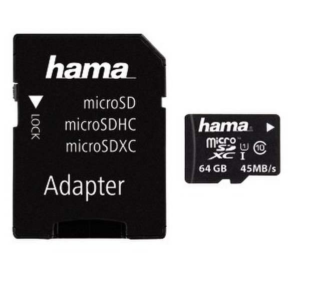 Hama microSDXC 64GB 64ГБ SDXC UHS Class 10 карта памяти