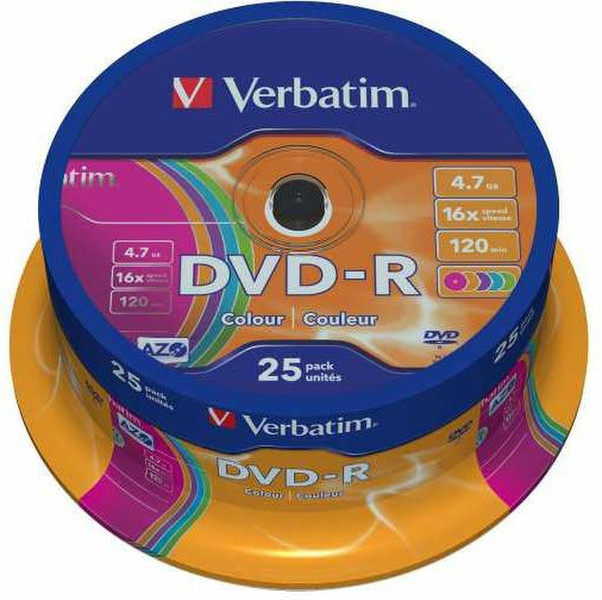 Verbatim 43808 4.7GB DVD-R 25Stück(e) DVD-Rohling