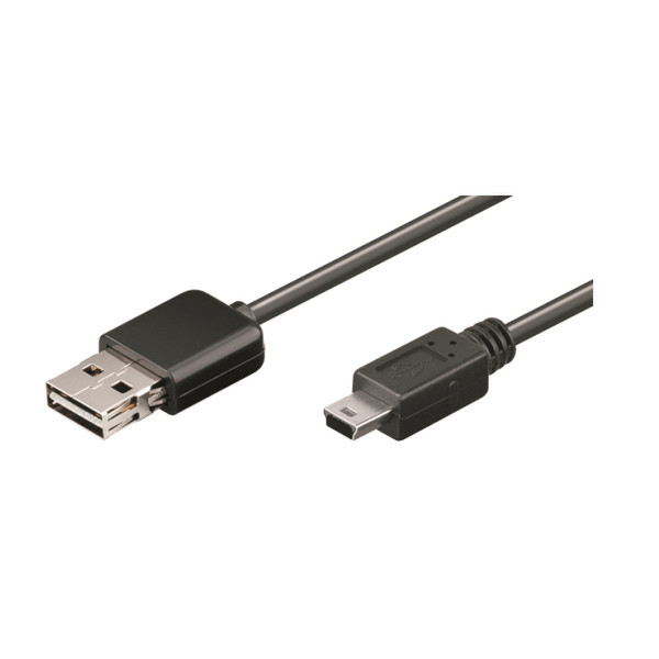 M-Cab 1m, USB2.0-A - Mini USB2.0-B 1м USB A Mini-USB B Черный кабель USB