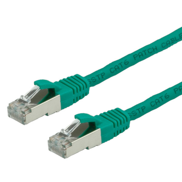 Rotronic S/FTP Patch Cord Cat.6, halogen-free, green, 3m