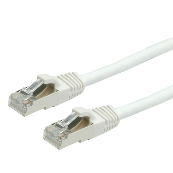 Rotronic S/FTP Patch Cord Cat.6, halogen-free, white, 0.5 m