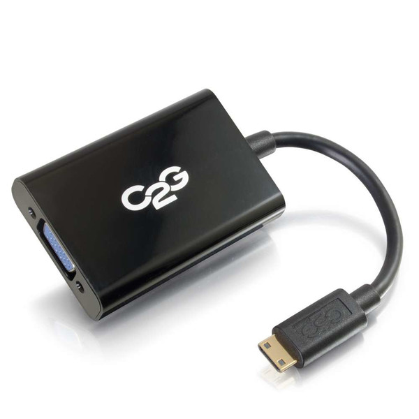 C2G 41354 0.2032m Mini-HDMI VGA (D-Sub) Black video cable adapter
