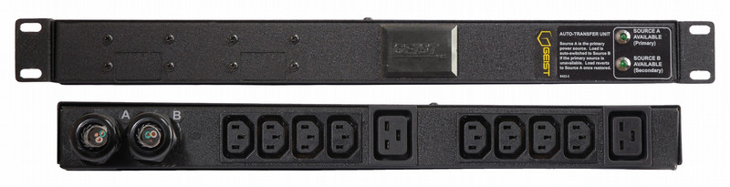 Geist G1222 10AC outlet(s) 1U Black power distribution unit (PDU)
