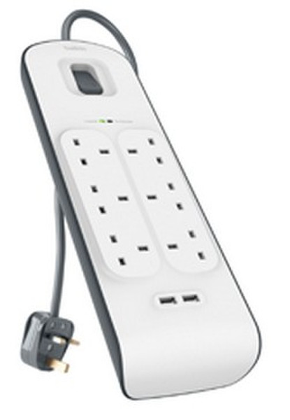 Belkin BSV604AF2M 6AC-Ausgänge 2m Weiß Spannungsschutz