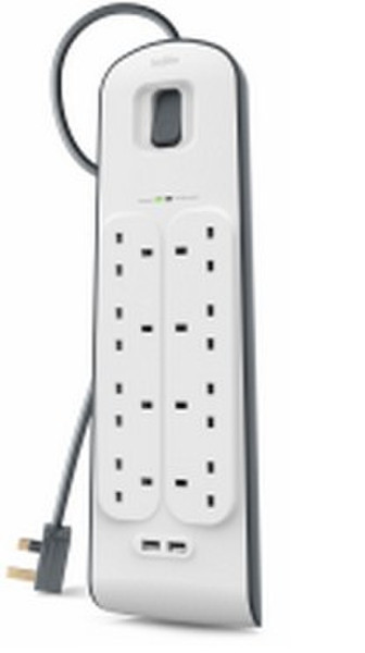 Belkin BSV804AF2M 8AC outlet(s) 2m White surge protector