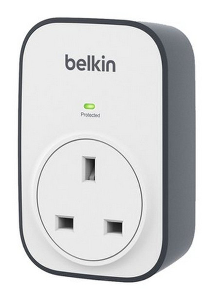 Belkin BSV102AF 1AC outlet(s) Grau, Weiß Spannungsschutz