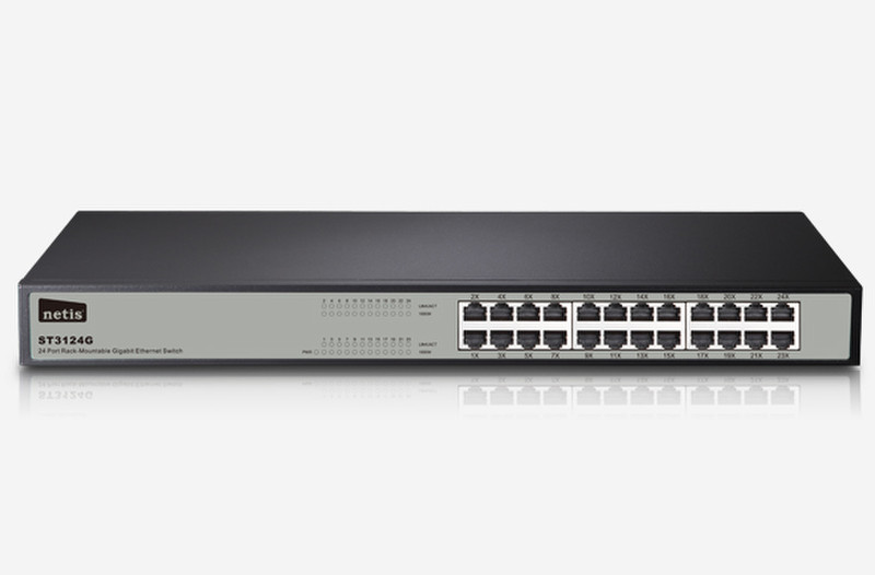 Netis System ST3124G Unmanaged Gigabit Ethernet (10/100/1000) Black,Grey network switch