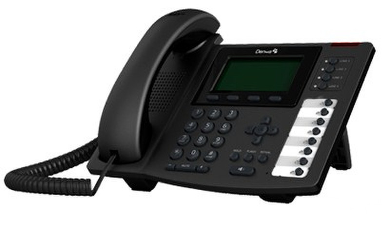 DENWA DW-610G Проводная телефонная трубка 4линий ЖК Черный IP-телефон