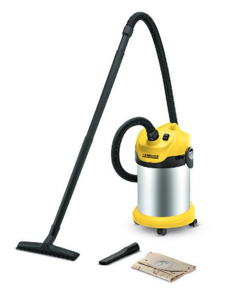 Kärcher WD 2.500 M Cylinder vacuum cleaner 20L 1200W Black,Stainless steel,Yellow