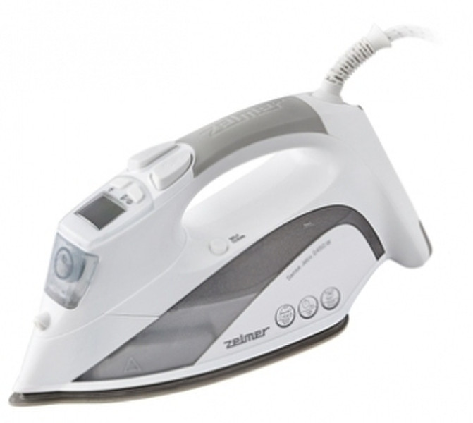 Zelmer Sense Jetix IR4200 Dry & Steam iron Pearlonic 380 soleplate 2450W Grau, Weiß