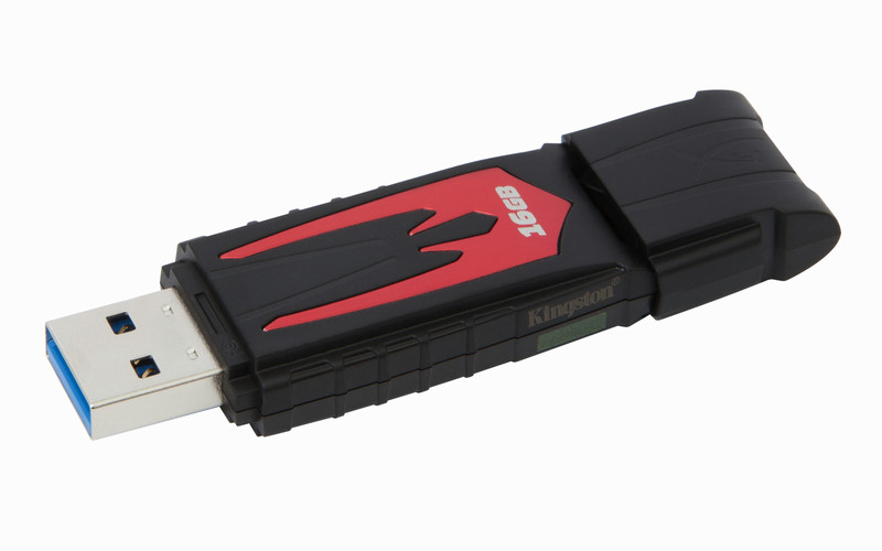 HyperX USB 16GB 16ГБ USB 3.0 (3.1 Gen 1) Тип -A Черный, Красный USB флеш накопитель