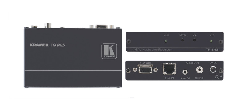 Kramer Electronics TP-142 AV transmitter Schwarz Audio-/Video-Leistungsverstärker